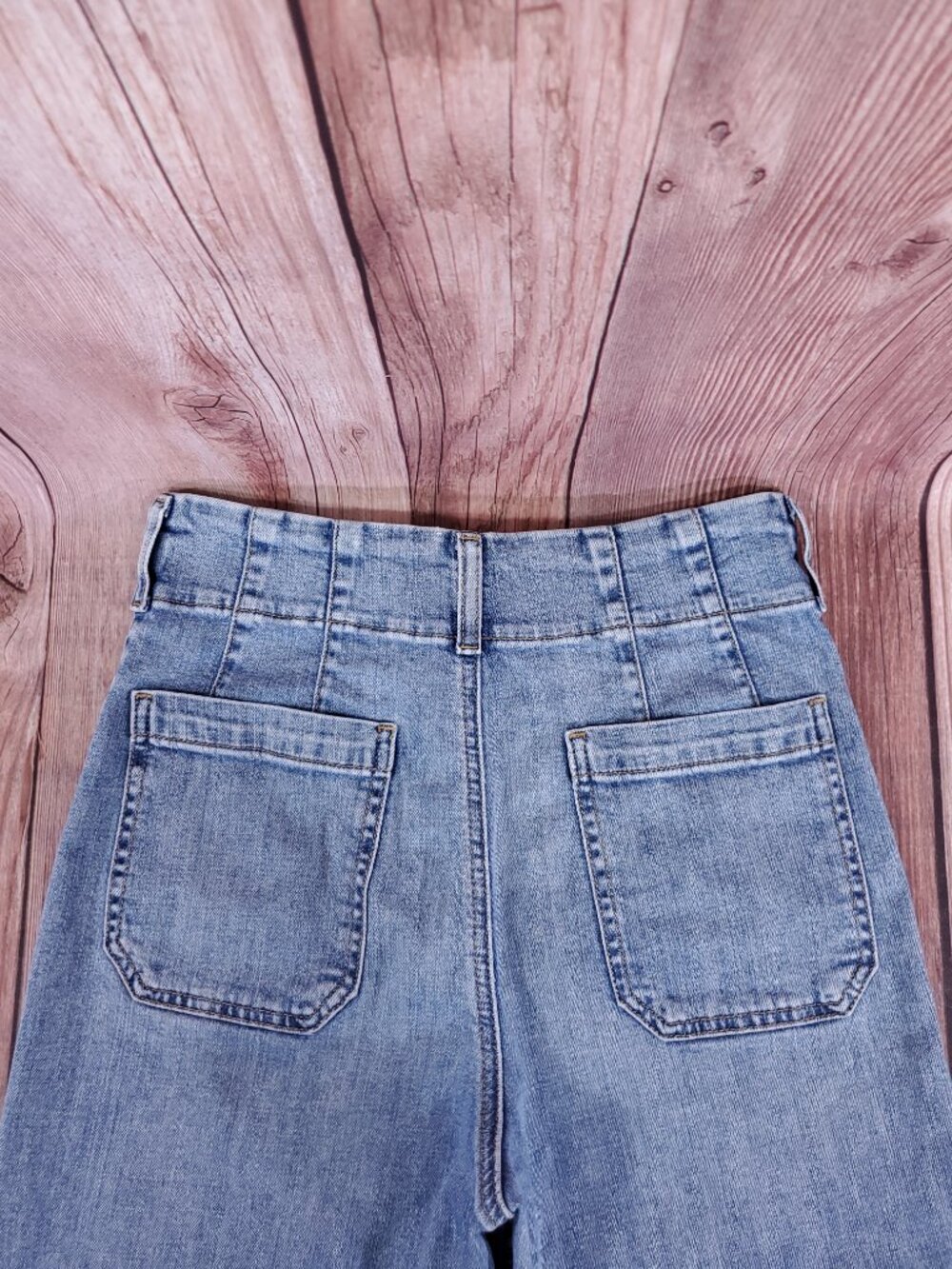 Maeve Anthropologie The Colette Wide Leg Jeans Womens 28 Denim Cropped Ankle - Picture 7 of 16